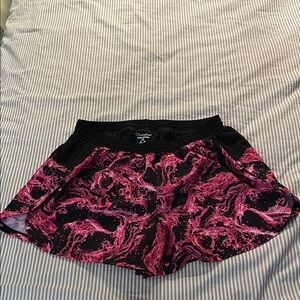 Champion Black Shorts with Hot Pink Splash Print PLUS 2X